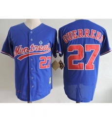 Mitchell And Ness 2004 Montreal Expos #27 Vladimir Guerrero Blue Throwback Stitched MLB Jersey Mitchell And Ness 2004 Montreal Expos #27 Vladimir Guerrero Blue Throwback Stitched MLB Jersey
