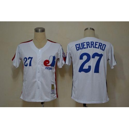 Mitchell And Ness Expos #27 Vladimir Guerrero White Throwback Stitched Baseball Jersey Mitchell And Ness Expos #27 Vladimir Guerrero White Throwback Stitched Baseball Jersey
