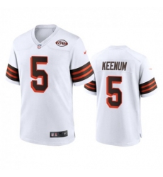 Men's Cleveland Browns #5 Case Keenum Nike 1946 Collection Alternate Game Limited NFL Jersey - White