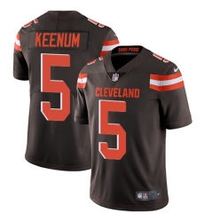 Men's Nike Cleveland Browns #5 Case Keenum Brown Team Color Stitched NFL Vapor Untouchable Limited Jersey