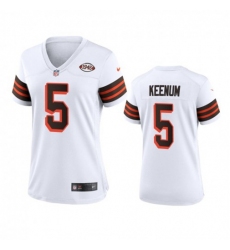 Women's Cleveland Browns #5 Case Keenum Nike 1946 Collection Alternate Game Limited NFL Jersey - White