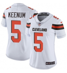 Women's Nike Cleveland Browns #5 Case Keenum White Stitched NFL Vapor Untouchable Limited Jersey