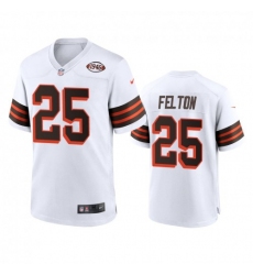 Men's Cleveland Browns #25 Demetric Felton Nike 1946 Collection Alternate Game Limited NFL Jersey - White