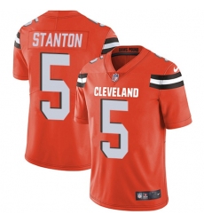 Mens Nike Cleveland Browns #5 Drew Stanton Orange Alternate Stitched NFL Vapor Untouchable Limited Jersey