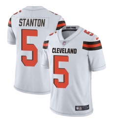 Mens Nike Cleveland Browns #5 Drew Stanton White Stitched NFL Vapor Untouchable Limited Jersey