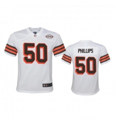 Youth Cleveland Browns #50 Jacob Phillips Nike 1946 Collection Alternate Game Limited NFL Jersey - White