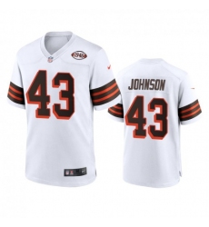 Men's Cleveland Browns #43 John Johnson Nike 1946 Collection Alternate Game Limited NFL Jersey - White