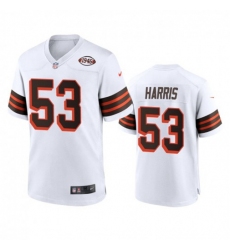 Men's Cleveland Browns #53 Nick Harris Nike 1946 Collection Alternate Game Limited NFL Jersey - White