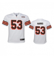 Youth Cleveland Browns #53 Nick Harris Nike 1946 Collection Alternate Game Limited NFL Jersey - White