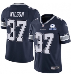 Men's Nike Dallas Cowboys #37 Donovan Wilson Navy Blue Team Color Stitched With Established In 1960 Patch NFL Vapor Untouchable Limited Jersey