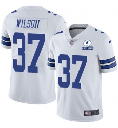 Men's Nike Dallas Cowboys #37 Donovan Wilson White Stitched With Established In 1960 Patch NFL Vapor Untouchable Limited Jersey
