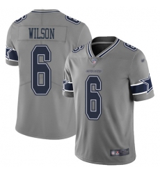 Men's Nike Dallas Cowboys #6 Donovan Wilson Gray Stitched NFL Limited Inverted Legend Jersey
