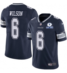 Men's Nike Dallas Cowboys #6 Donovan Wilson Navy Blue Team Color Stitched With Established In 1960 Patch NFL Vapor Untouchable Limited Jersey
