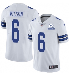 Men's Nike Dallas Cowboys #6 Donovan Wilson White Stitched With Established In 1960 Patch NFL Vapor Untouchable Limited Jersey