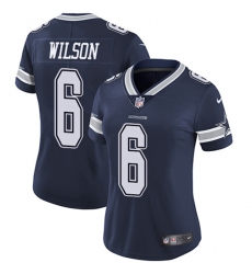 Women's Nike Dallas Cowboys #6 Donovan Wilson Navy Blue Team Color Stitched NFL Vapor Untouchable Limited Jersey