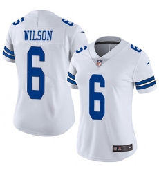Women's Nike Dallas Cowboys #6 Donovan Wilson White Stitched NFL Vapor Untouchable Limited Jersey