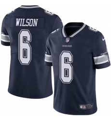 Youth Nike Dallas Cowboys #6 Donovan Wilson Navy Blue Team Color Stitched NFL Vapor Untouchable Limited Jersey
