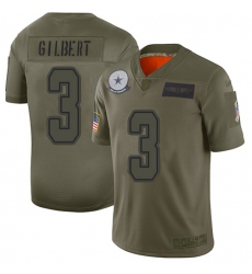 Men's Nike Dallas Cowboys #3 Garrett Gilbert Camo Stitched NFL Limited 2019 Salute To Service Jersey