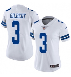 Women's Nike Dallas Cowboys #3 Garrett Gilbert White Stitched NFL Vapor Untouchable Limited Jersey