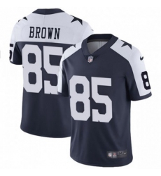 Men's Nike Dallas Cowboys #85 Noah Brown Navy Blue Thanksgiving Stitched NFL Vapor Untouchable Limited Throwback Jersey