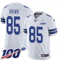 Men's Nike Dallas Cowboys #85 Noah Brown White Stitched With Established In 1960 Patch NFL 100th Season Vapor Untouchable Limited Jersey