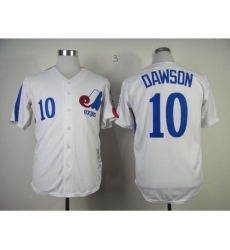 Mitchell And Ness 1982 Expos #10 Andre Dawson White Throwback Stitched Baseball Jersey