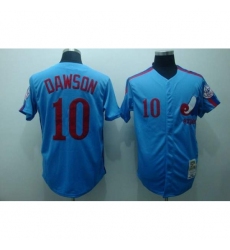Mitchell and Ness Expos #10 Andre Dawson Stitched Blue Throwback Baseball Jersey