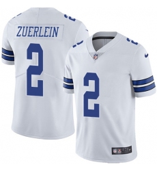 Men's Nike Dallas Cowboys #2 Greg Zuerlein White Stitched NFL Vapor Untouchable Limited Jersey
