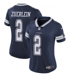 Women's Nike Dallas Cowboys #2 Greg Zuerlein Navy Blue Team Color Stitched NFL Vapor Untouchable Limited Jersey