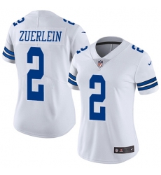 Women's Nike Dallas Cowboys #2 Greg Zuerlein White Stitched NFL Vapor Untouchable Limited Jersey