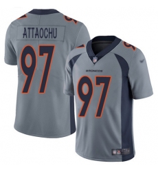 Men's Nike Denver Broncos #97 Jeremiah Attaochu Gray Stitched NFL Limited Inverted Legend Jersey