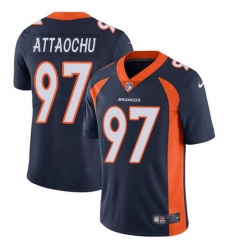 Men's Nike Denver Broncos #97 Jeremiah Attaochu Navy Blue Alternate Stitched NFL Vapor Untouchable Limited Jersey
