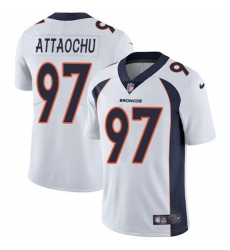 Men's Nike Denver Broncos #97 Jeremiah Attaochu White Stitched NFL Vapor Untouchable Limited Jersey