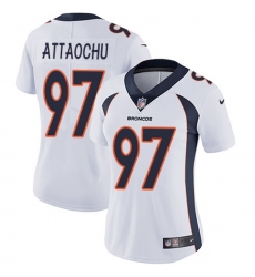Women's Nike Denver Broncos #97 Jeremiah Attaochu White Stitched NFL Vapor Untouchable Limited Jersey