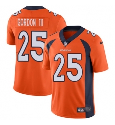 Men's Nike Denver Broncos #25 Melvin Gordon III Orange Team Color Stitched NFL Vapor Untouchable Limited Jersey
