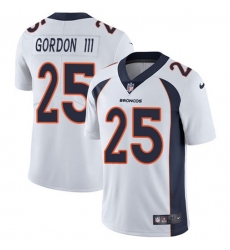 Men's Nike Denver Broncos #25 Melvin Gordon III White Stitched NFL Vapor Untouchable Limited Jersey