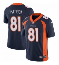 Men's Nike Denver Broncos #81 Tim Patrick Navy Blue Alternate Stitched NFL Vapor Untouchable Limited Jersey