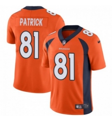 Men's Nike Denver Broncos #81 Tim Patrick Orange Team Color Stitched NFL Vapor Untouchable Limited Jersey