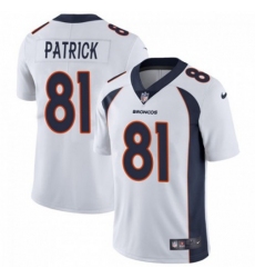 Men's Nike Denver Broncos #81 Tim Patrick White Stitched NFL Vapor Untouchable Limited Jersey
