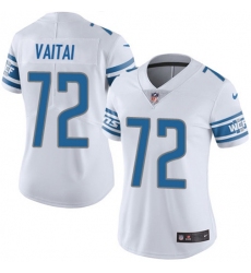 Women's Nike Detroit Lions #72 Halapoulivaati Vaitai White Stitched NFL Vapor Untouchable Limited Jersey