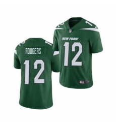 Men's Nike New York Jets #12 Aaron Rodgers Green Team Color Stitched NFL Vapor Untouchable Limited Jersey