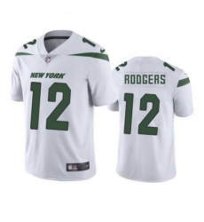 Men's Nike New York Jets #12 Aaron Rodgers White Stitched NFL Vapor Untouchable Limited Jersey