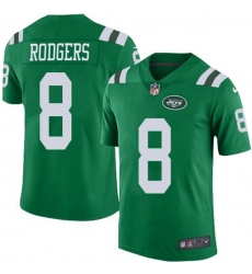Men's Nike New York Jets #8 Aaron Rodgers Green Stitched NFL Elite Rush Jersey
