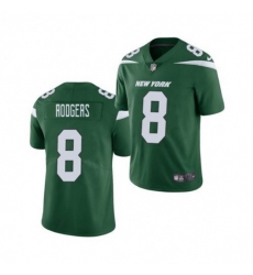 Men's Nike New York Jets #8 Aaron Rodgers Green Team Color Stitched NFL Vapor Untouchable Limited Jersey