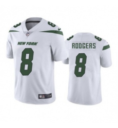 Men's Nike New York Jets #8 Aaron Rodgers White Stitched NFL Vapor Untouchable Limited Jersey