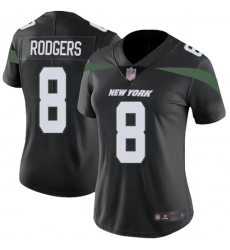 Women's Nike New York Jets #8 Aaron Rodgers Black Alternate Stitched NFL Vapor Untouchable Limited Jersey