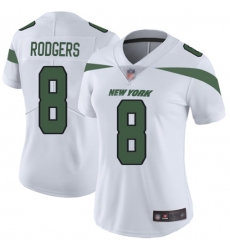 Women's Nike New York Jets #8 Aaron Rodgers White Stitched NFL Vapor Untouchable Limited Jersey