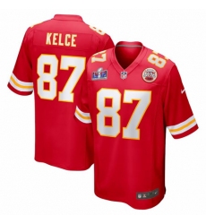 Men's Nike Travis Kelce Red Kansas City Chiefs Super Bowl LVIII Game Jersey