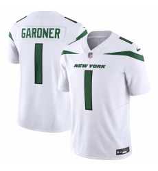 New York Jets #1 Sauce Gardner Nike Vapor F.U.S.E. Limited Jersey - White