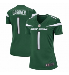 New York Jets #1 Sauce Gardner Nike Women's Player Jersey - Green